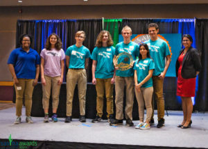 Zoo Crew accepts their award for Youth Volunteer Program of the Year